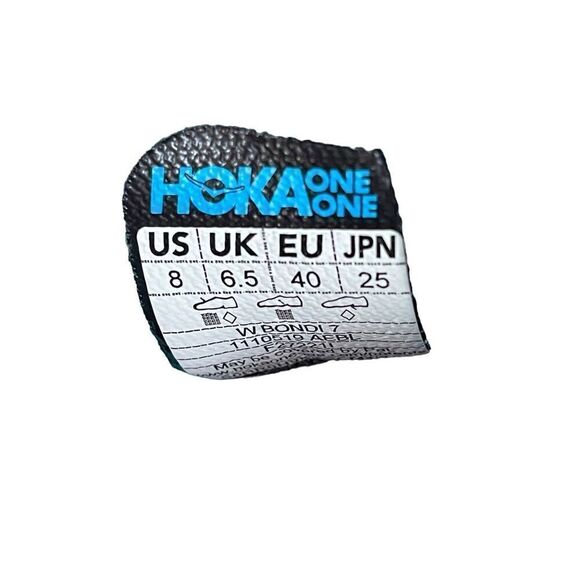 Hoka One Women's Bondi 7 Cushioned Running Sneakers Shoes Blue Size 8 - Picture 3 of 8